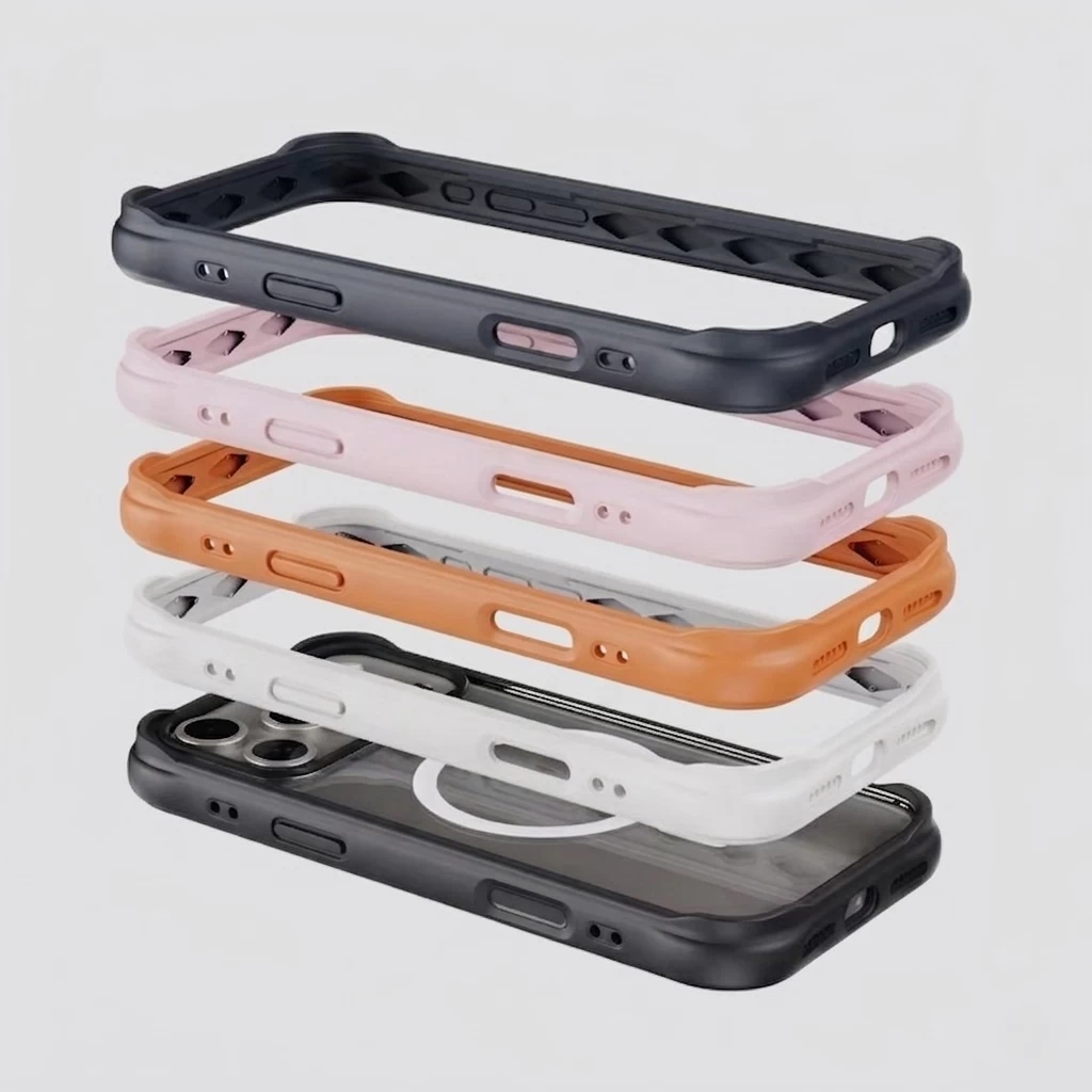 Kickstand Case With Frosted Clear Replaceable Backplate
