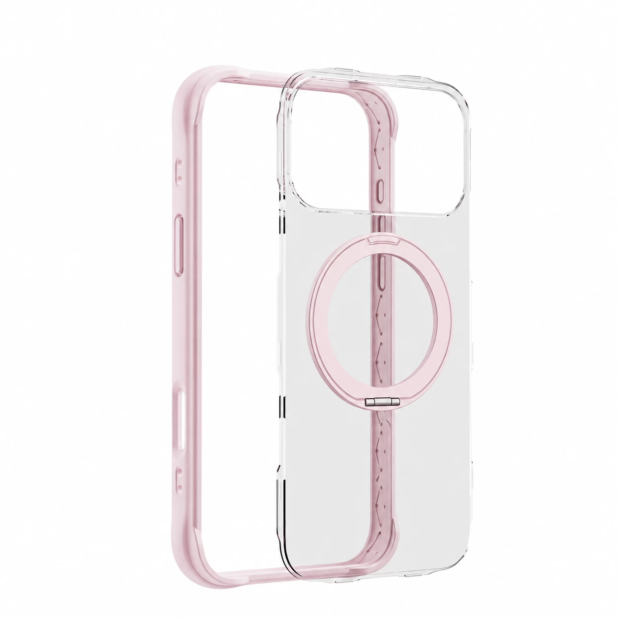 Kickstand Case With Frosted Clear Replaceable Backplate