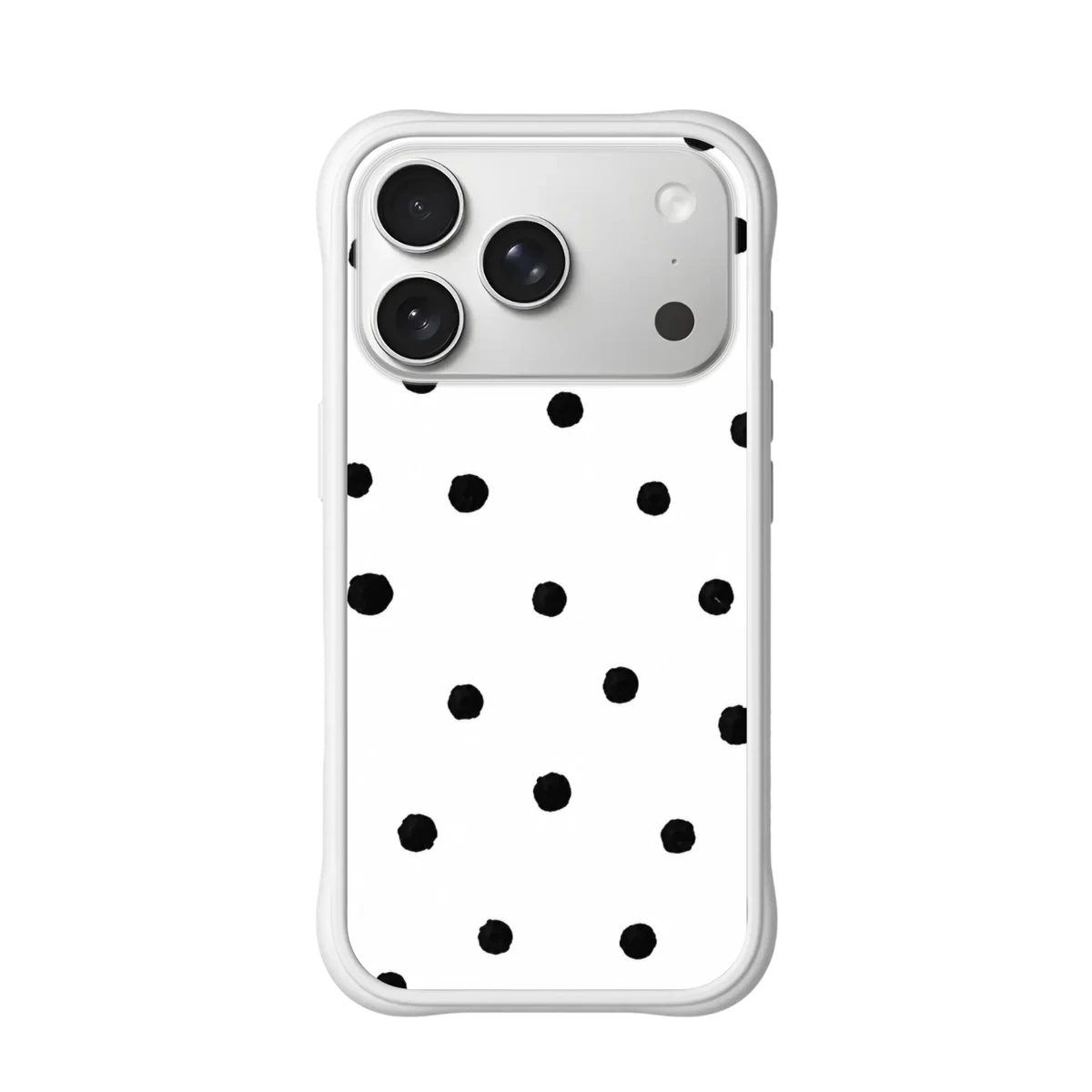 Black Dot Minimalist Case With MagSafe For iPhone