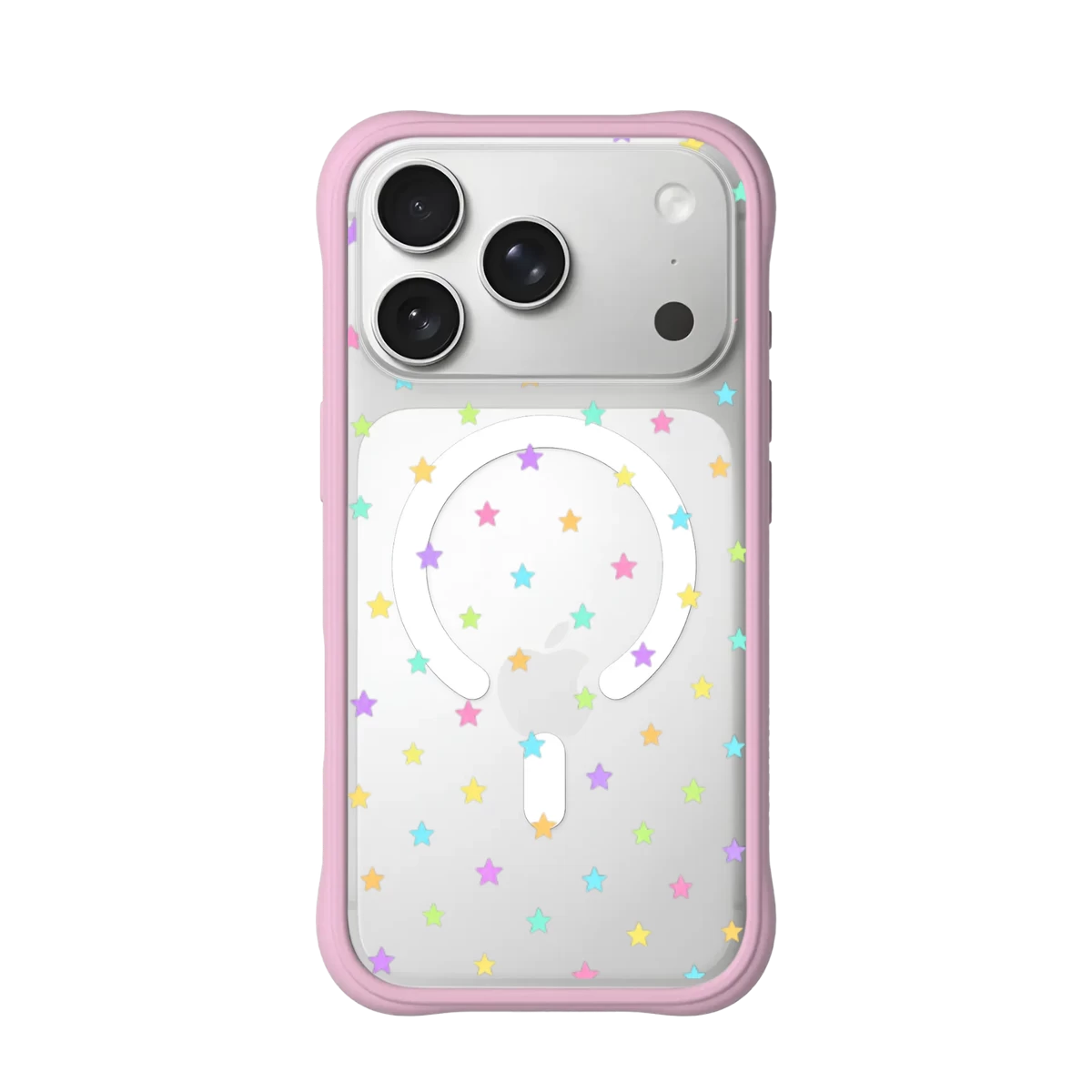 Pastel Star Clear Case With MagSafe For iPhone