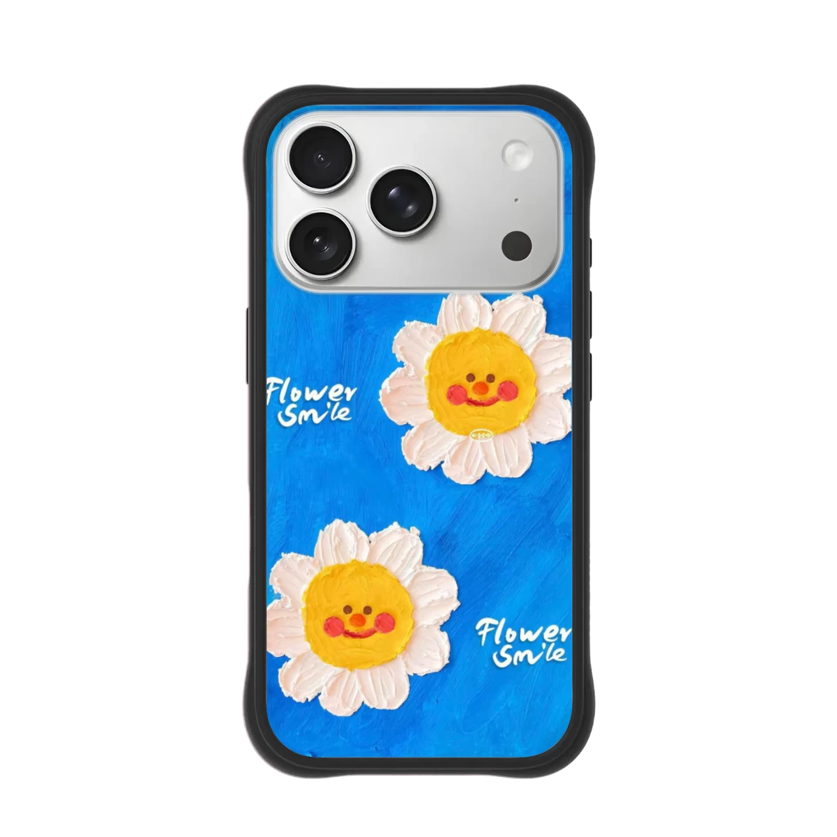 Flower Smile Blue Case With MagSafe For iPhone